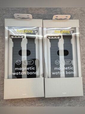 Black Magnetic Watch Band For Apple Watch 38-41MM bundle of two Heyday